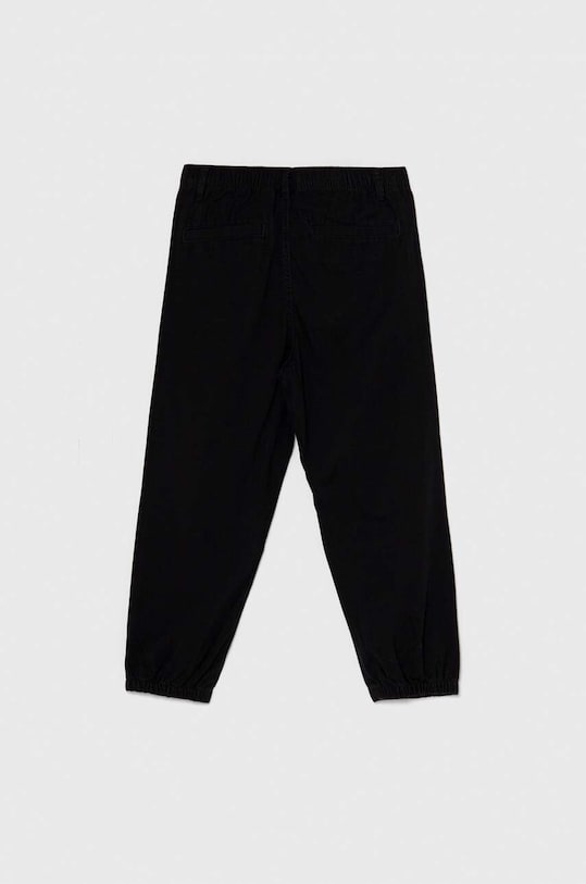 United Colors of Benetton spodnie bawełniane dziecięce 4WZVCF035.G.Seasonal czarny SS24
