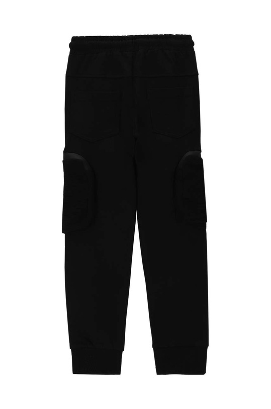 Coccodrillo spodnie dresowe bawełniane dziecięce WC4120101RAK czarny SS24
