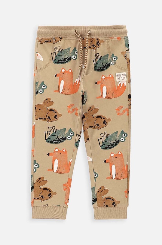 Coccodrillo spodnie dresowe niemowlęce WC4122101NAN beżowy SS24