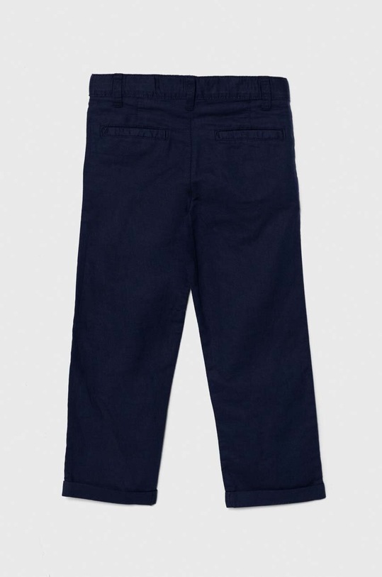 United Colors of Benetton spodnie lniane dziecięce 4BE7CF02U.G.Seasonal granatowy SS24