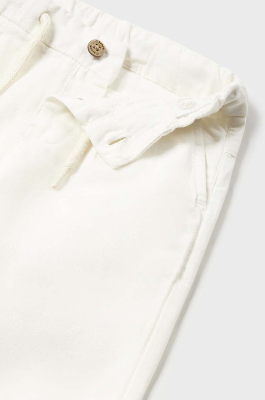 Băieți Mayoral pantaloni cu amestec de in pentru copii 1541.3C.Baby.PPYH alb