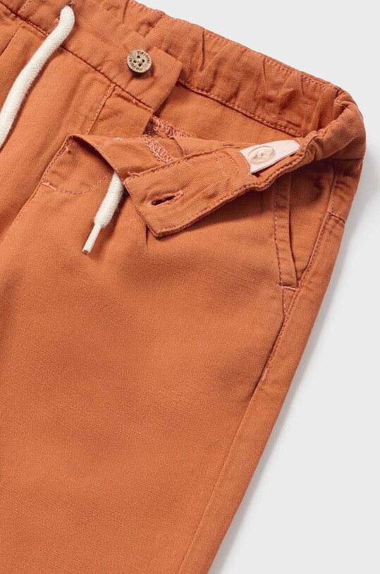 Mayoral spodnie z domieszką lnu dziecięce pomarańczowy 1541.3C.Baby.PPYH