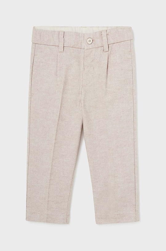 Kalhoty s lněnou směsí pro děti Mayoral s příměsí lnu šedá 1547.3B.Baby.PPYH