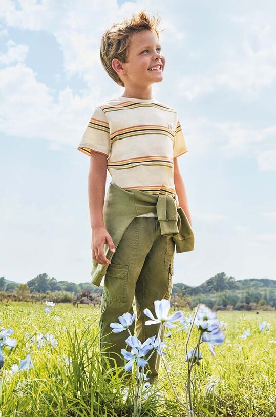 Дитячі штани Mayoral cargo трикотаж зелений 3545.5F.Mini.PPYH