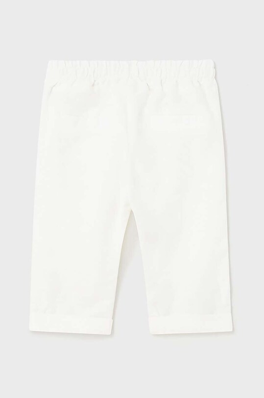 Дитячі штани з домішкою льону Mayoral Newborn 1538.1N.Newborn.PPYH білий SS24
