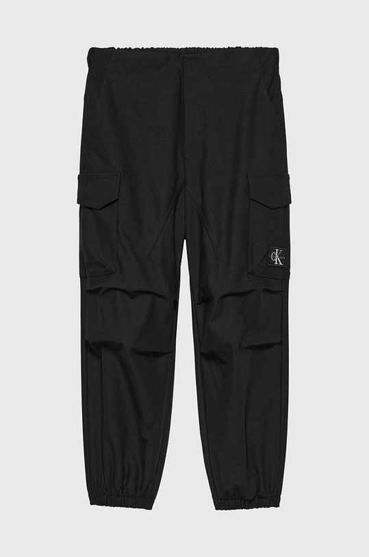 Calvin Klein Jeans spodnie dziecięce tkanina czarny IB0IB02079.PPYH