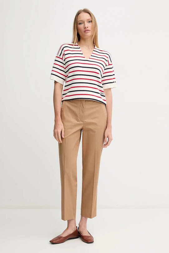 Штани Tommy Hilfiger WW0WW40504 коричневий SS25