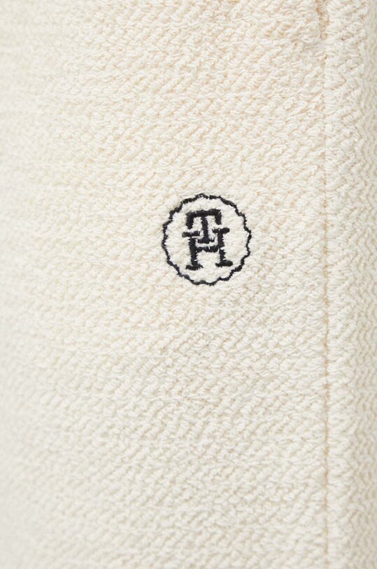Bavlněné tepláky Tommy Hilfiger béžová WW0WW40602