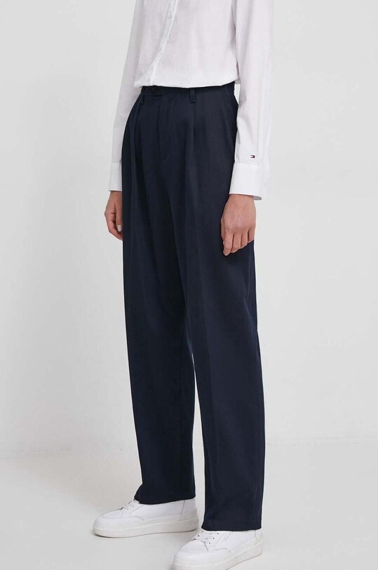 Tommy Hilfiger pantaloni chinos bleumarin WW0WW40509