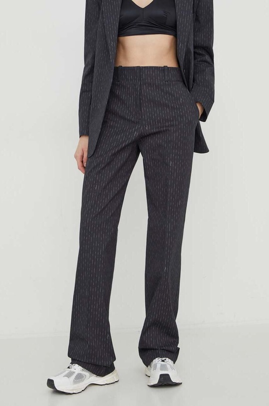 Hlače HUGO Z elastanom siva 50509164