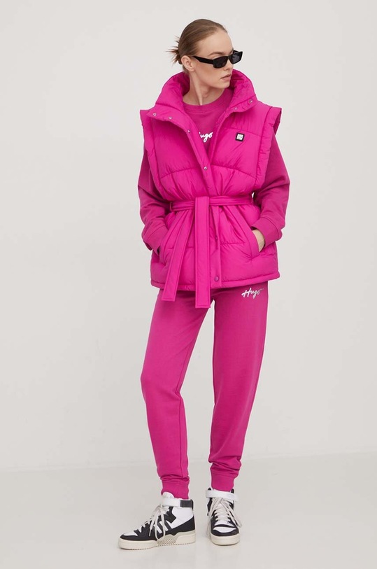 HUGO spodnie dresowe 50509171 różowy SS24