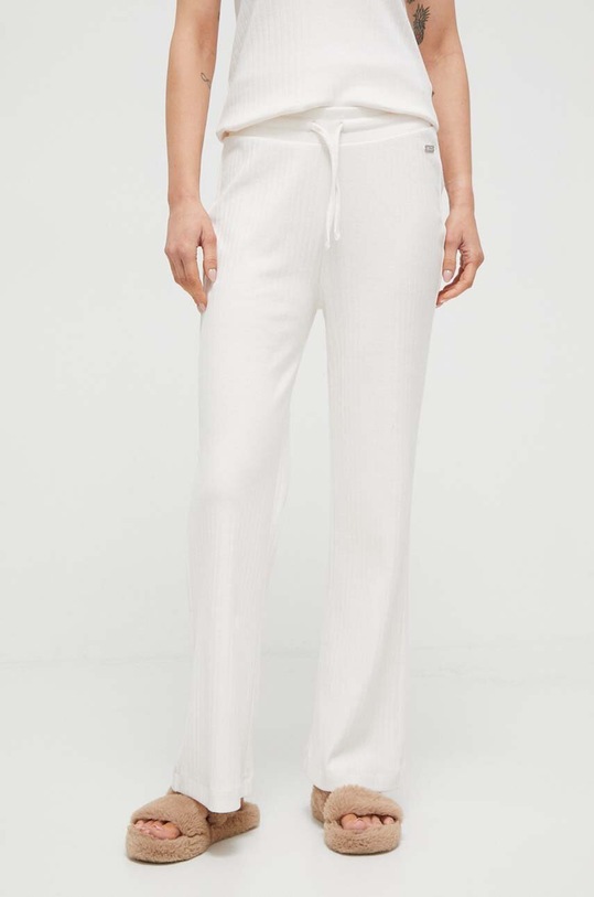 BOSS spodnie bawełniane lounge bawełna beżowy 50511110