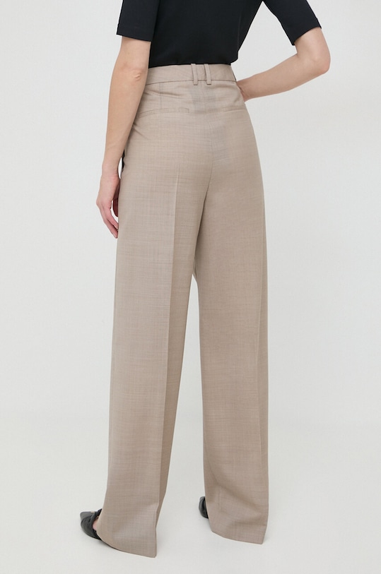 Oblečenie Vlnené nohavice BOSS 50505608 béžová