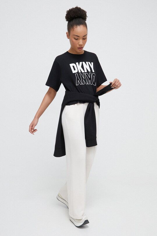 Dkny pantaloni de trening tricotaj bej DP3P3339