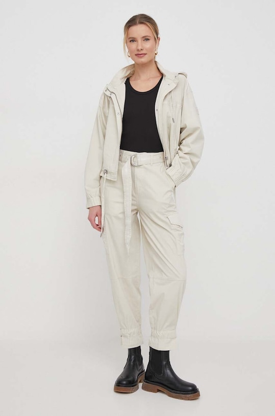 Dkny spodnie E3KK0VDZ beżowy SS24