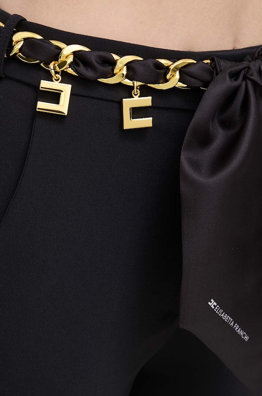 Odzież Elisabetta Franchi spodnie PAT1641E2 czarny