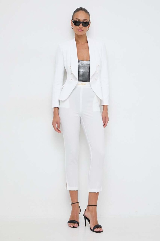 Elisabetta Franchi spodnie PA02341E2 biały SS24