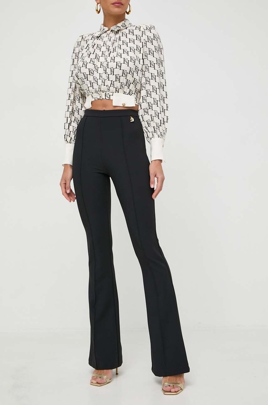 Elisabetta Franchi spodnie z elastanem czarny PA02641E2