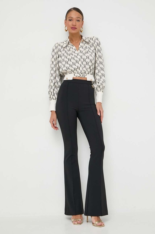 Elisabetta Franchi spodnie PA02641E2 czarny SS24