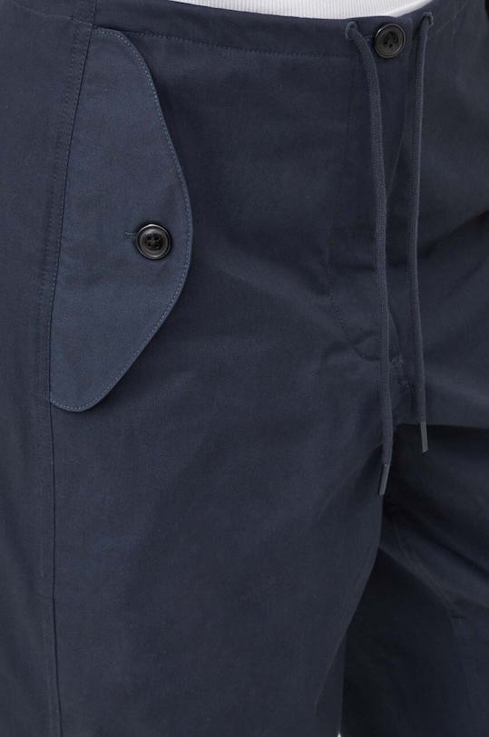 Samsoe Samsoe spodnie bawełniane CHI F23400014 granatowy