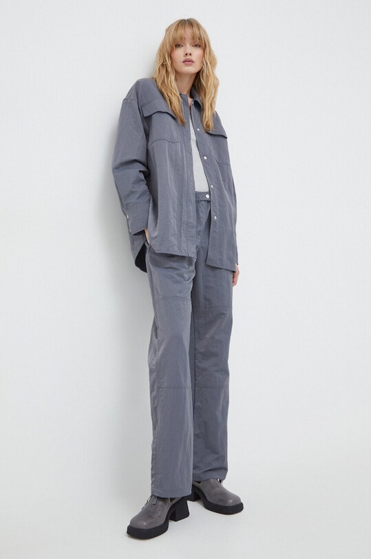 Odzież Samsoe Samsoe spodnie GIRA F23400008 szary