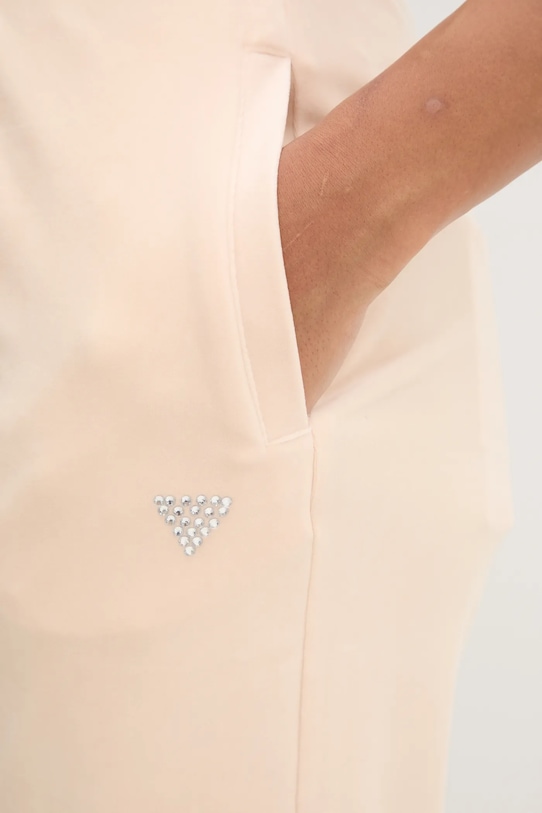 Παντελόνι φόρμας Guess COUTURE μπεζ V3BB26.KBXI2