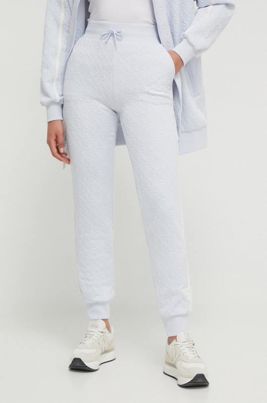 Tepláky Guess CHERI pletenina modrá V4RB08.KBSL0