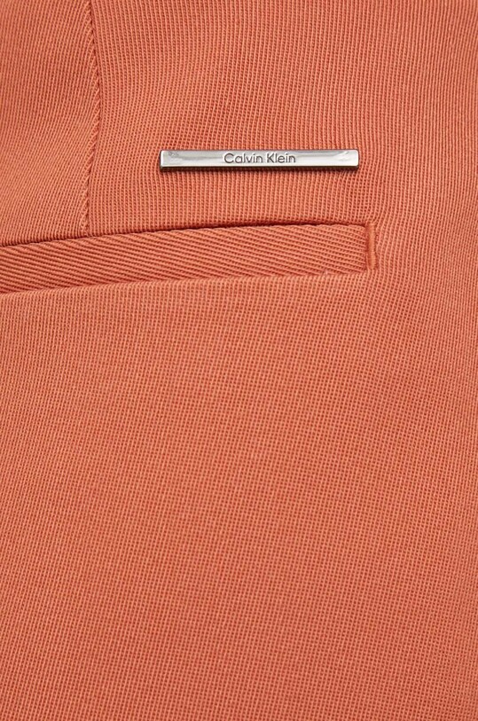 Kalhoty s příměsí vlny Calvin Klein hnědá K20K206335