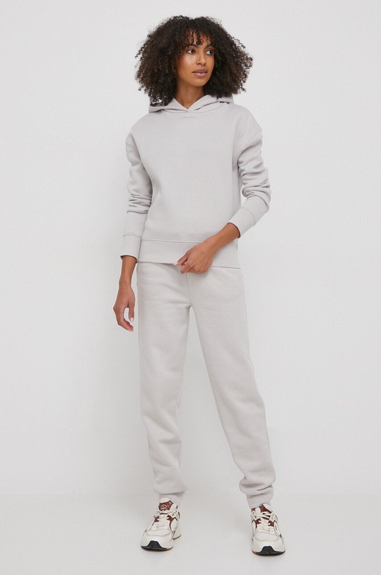 Tepláky Calvin Klein pletenina šedá K20K206965
