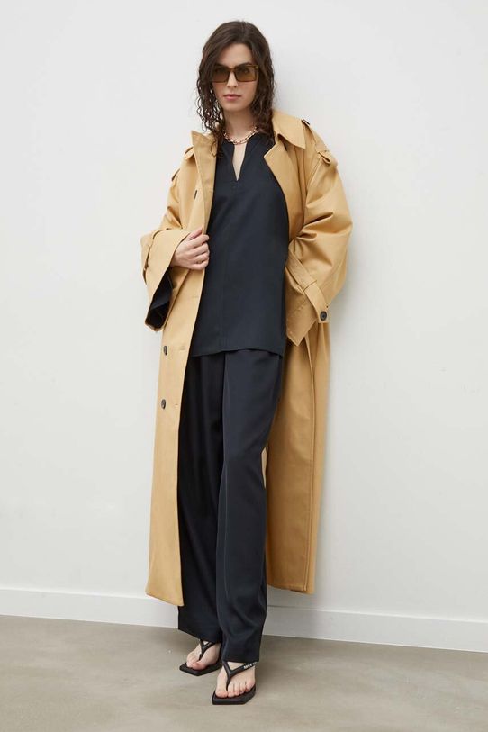 Nohavice By Malene Birger Q71875021Z čierna AW24