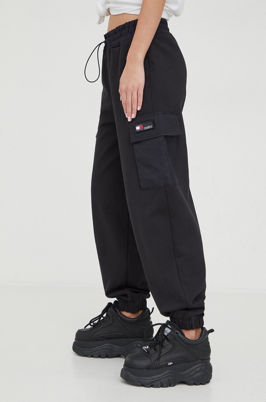 Tommy Jeans spodnie dresowe dzianina czarny DW0DW17313
