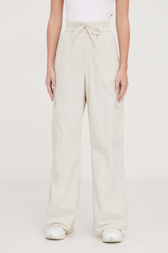 Брюки Tommy Jeans ткань бежевый DW0DW17317