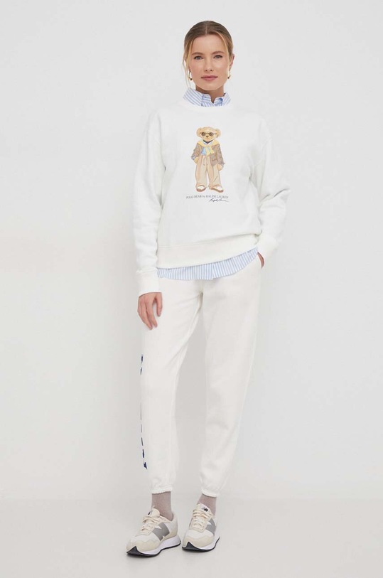 Παντελόνι φόρμας Polo Ralph Lauren 211924252 μπεζ SS24