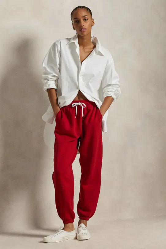 Tepláky Polo Ralph Lauren pletenina červená 211943009