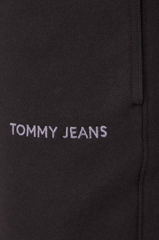 Хлопковые спортивные штаны Tommy Jeans DW0DW17309 чёрный