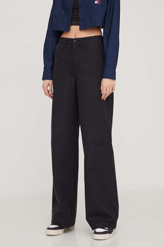 Tommy Jeans spodnie bawełniane DW0DW17314 czarny SS24