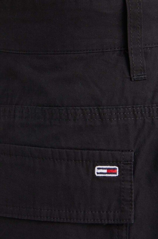 Tommy Jeans pantaloni de bumbac negru DW0DW17314