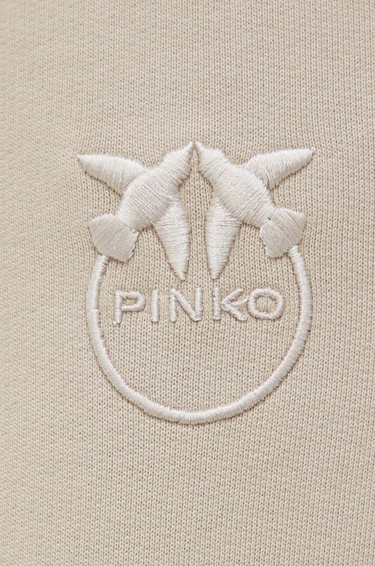 Pinko spodnie dresowe bawełniane beżowy 100371.A1N7
