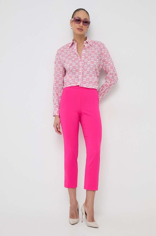 Pinko spodnie z elastanem różowy 102861.7624