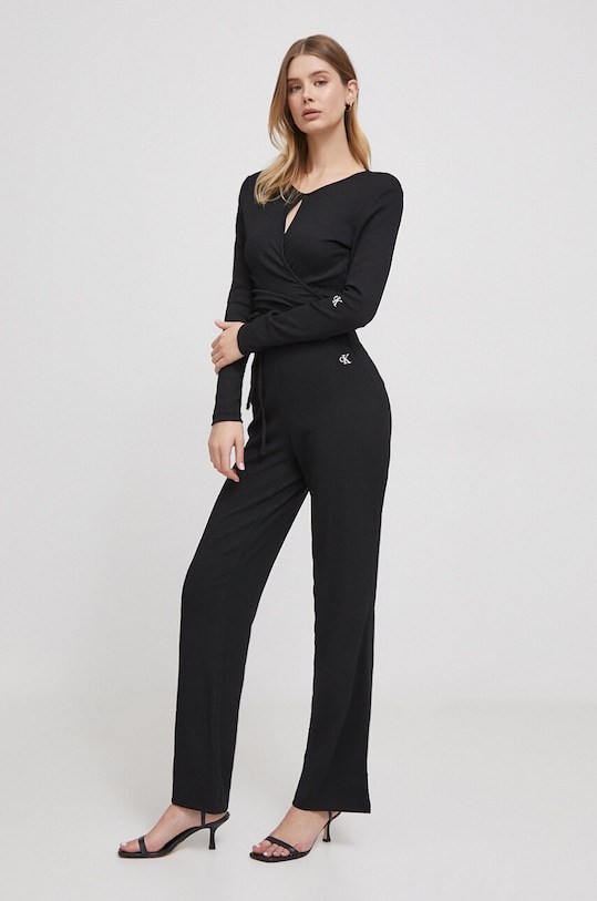 Nohavice Calvin Klein Jeans J20J222685 čierna SS24