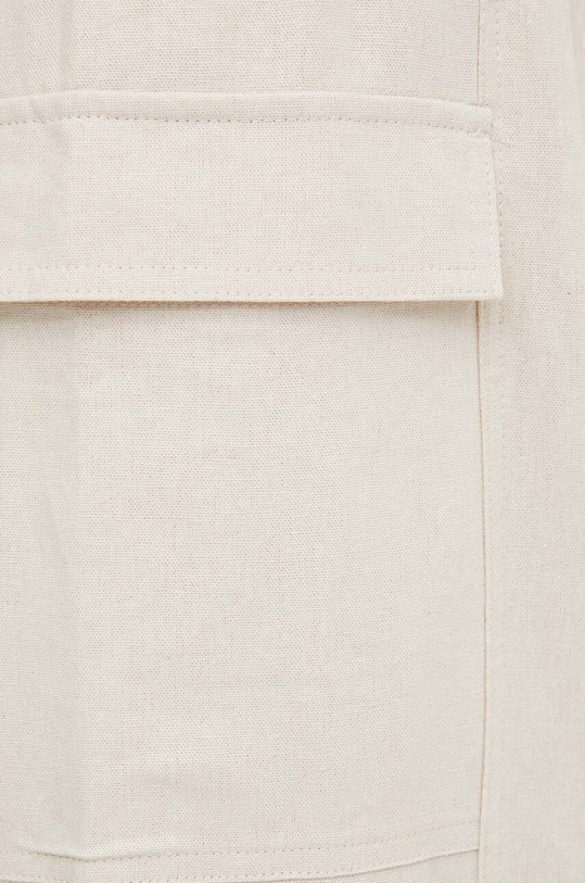 Dkny spodnie lniane beżowy DJ4P3015