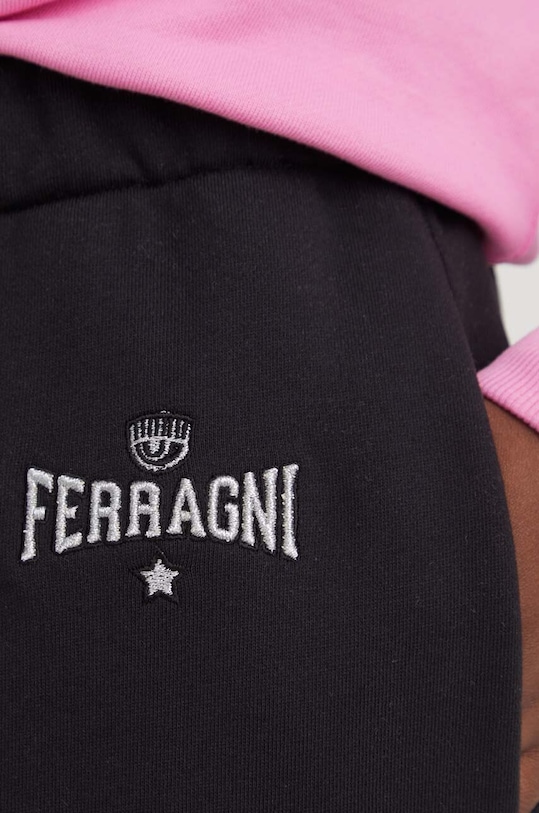 Chiara Ferragni pantaloni de trening din bumbac negru 76CBAC01