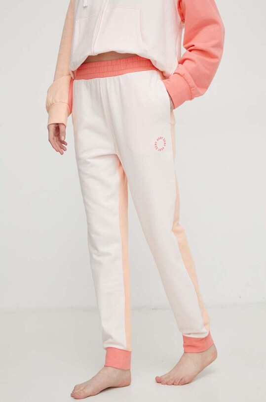 Dkny spodnie lounge wzorzyste różowy YI70002