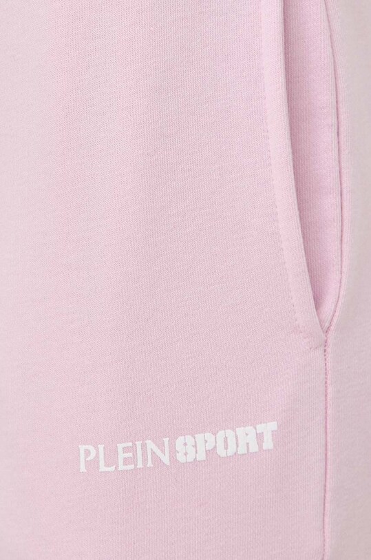 PLEIN SPORT pantaloni de trening din bumbac roz SADC.WJT1853.SJO001N