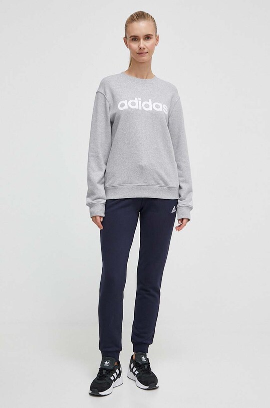 Памучен спортен панталон adidas IC6869 тъмносин SS24