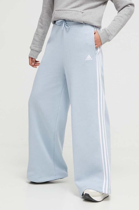 adidas pantaloni de trening tricotaj albastru IR5384