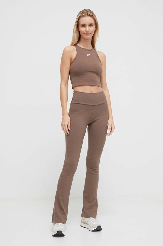 adidas Originals pantaloni IR5945 marrone SS24