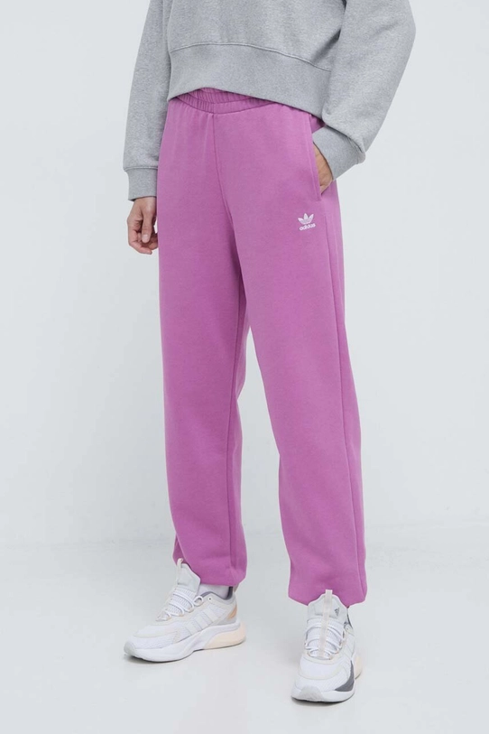 Donji dio trenirke adidas Originals Essentials Fleece Joggers bez uzorka roza IR5964