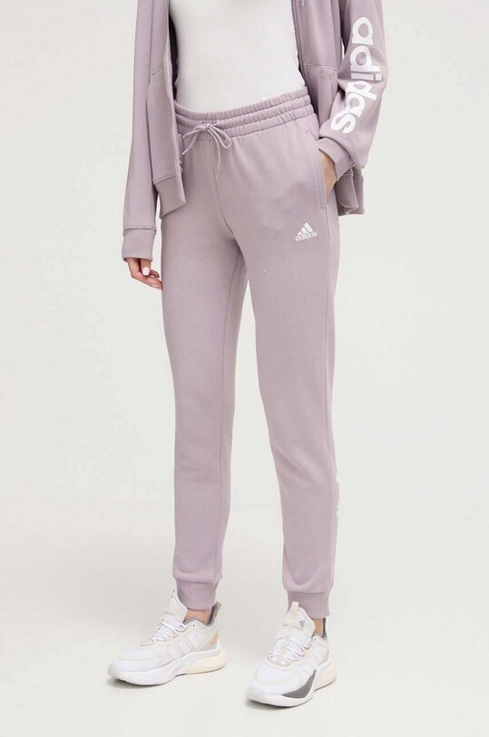 adidas pantaloni de trening din bumbac print roz IS2105