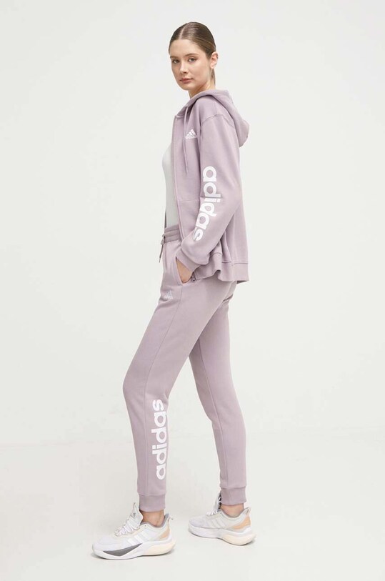adidas pantaloni de trening din bumbac IS2105 roz SS24